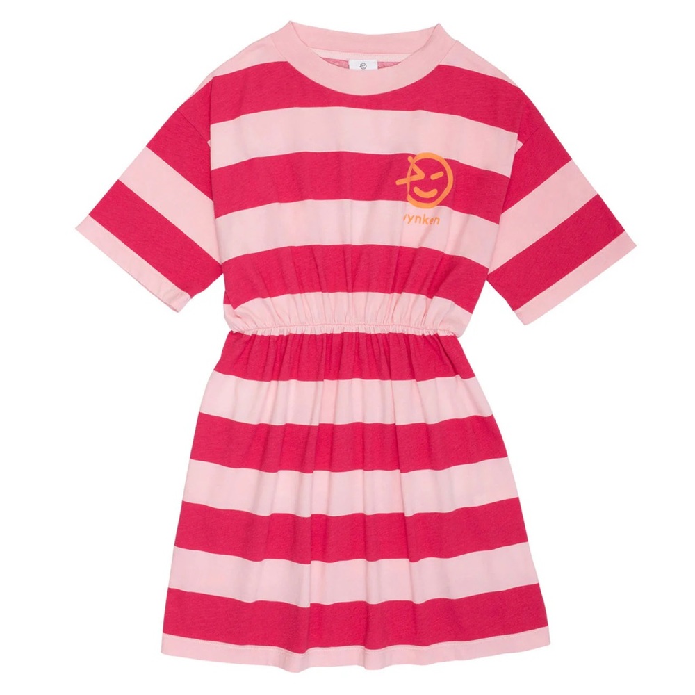 WYNKEN Pop Pink/Magent‎ Wide Stripe Dress